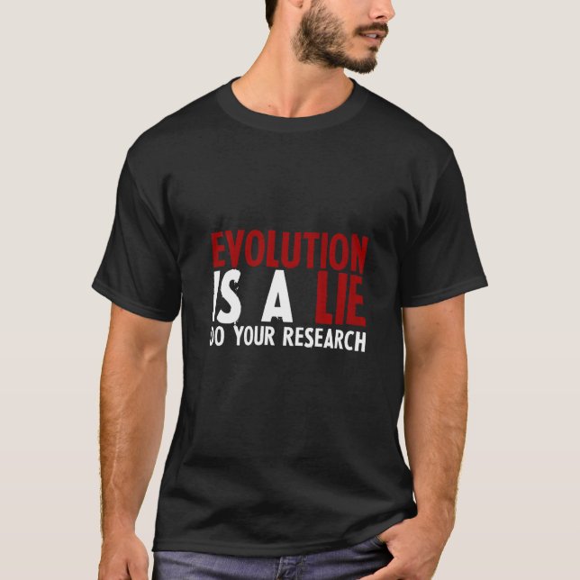 Camiseta A Evolução É Falso Em Sua Pesquisa (Frente)
