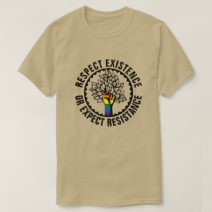 Camiseta A existência do respeito de LGBT ou espera a