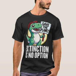 Camiseta A Extinção Não É Uma Opção Pro Dinossauro Ambienta