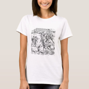 Camiseta A extração dos metais, após um woodcut 'em Cosm