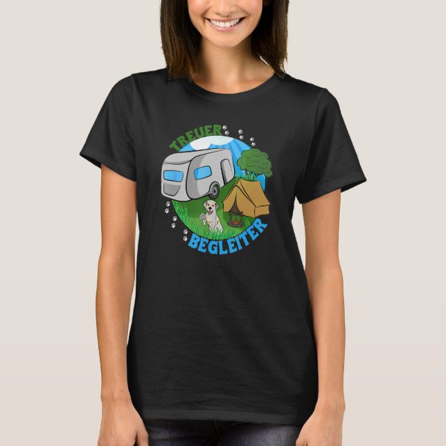 Camiseta A faithful companion clothing for campers and dog  (Frente)