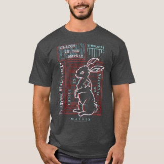 Camiseta A falha do coelho branco da matriz