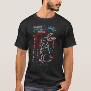 Camiseta A falha do coelho branco da matriz