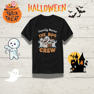 Camiseta A Família Boo Crew Halloween Ghost T Shirt