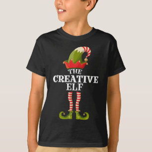 Camiseta A Família Criativa Elf Engraçada de Natal