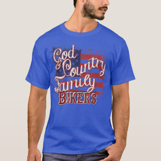 Camiseta A Família de Deus Bikers Patriótica, Rid de Motoci