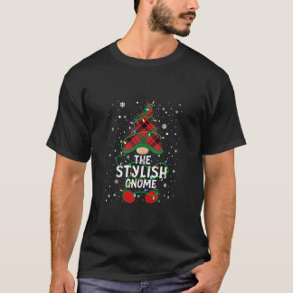 Camiseta A Família de Gnomos Elegantes Luz de Natal em Grup