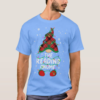Camiseta A Família de Gnomos Leitores Luzes de Natal Combin