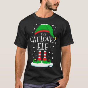 Camiseta A Família De Natal Do Elfo Do Gato Correspondendo