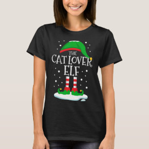 Camiseta A Família De Natal Do Elfo Do Gato Correspondendo