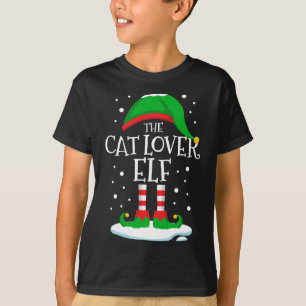 Camiseta A Família De Natal Do Elfo Do Gato Correspondendo 