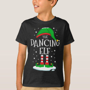 Camiseta A Família De Natal Elf Dançante Correspondendo Xma