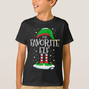 Camiseta A Família de Natal Elf Favorita Correspondendo Xma