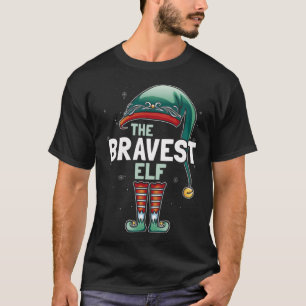 Camiseta A Família de Natal Mais Bravest Elf, que Correspon