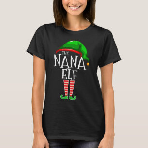 Camiseta A Família Nana Elf Correspondendo Ao Presente De N
