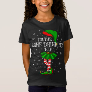 Camiseta A família que me liga, sou o Bebendo de vinho Elf 
