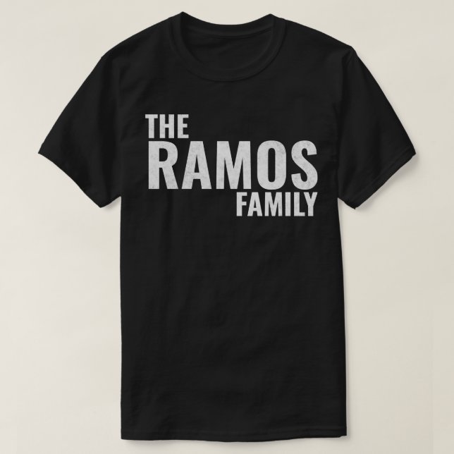 Camiseta A família Ramos Apelido Ramos Sobrenome (Frente do Design)