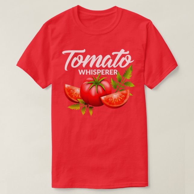 Camiseta A Fazenda De Jardinagem Do Tomate Whisperer (Frente do Design)