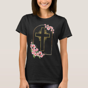 Camiseta A fé cristã Jesus religião é a flor de Deus