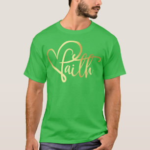 Camiseta A Fé do Coração em Jesus Ama Como Jesus Fato para 