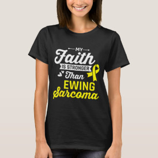 Camiseta A fé é mais forte do que o câncer de sarcoma de Ew