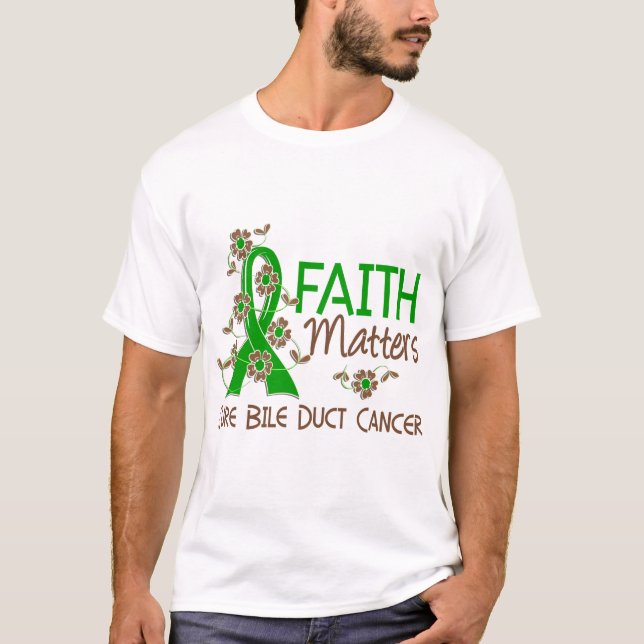 Camiseta A fé importa cancer de 3 colagogos (Frente)