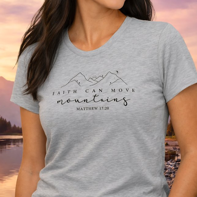Camiseta A Fé Move Montanhas (Criador carregado)
