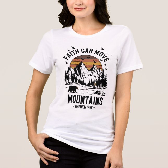 Camiseta A fé pode mover montanhas (Frente)