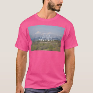 Camiseta A Fé Pode Mover Montanhas Longas