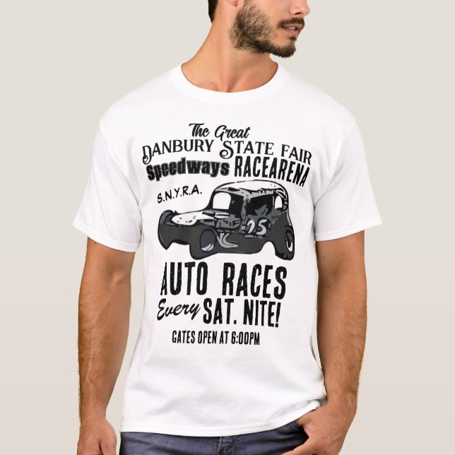 Camiseta A Feira Estadual de Danbury Racearena 2-Sided T, E (Frente)