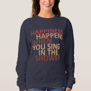 Camiseta A felicidade acontece quando você canta no chá