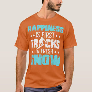 Camiseta A Felicidade É A Primeira Em Nova Neve No Wint