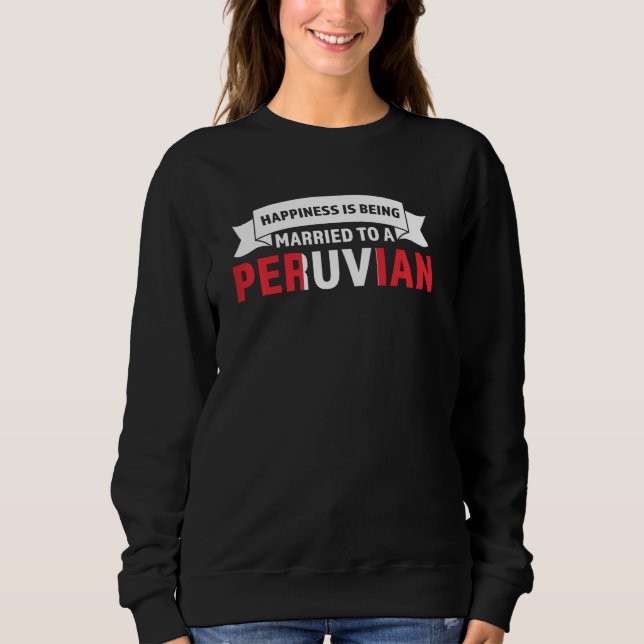 Camiseta a felicidade é casada com um peruano Peru (Frente)