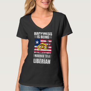 Camiseta A Felicidade É Casada Com Uma Libéria Liberiana