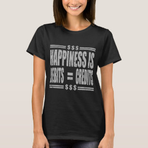 CAMISETA A FELICIDADE É DÉBITOS = CRÉDITOS