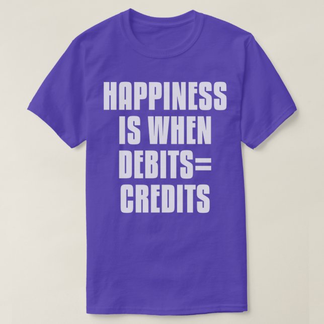 Camiseta A Felicidade É Quando Os Débitos Credidos 5 (Frente do Design)