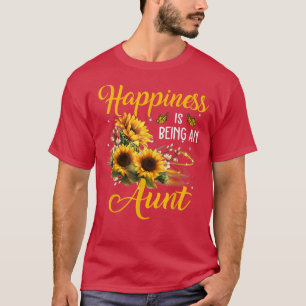 Camiseta A felicidade é ser uma tia Engraçada Amantes de Gi