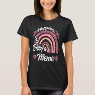 Camiseta A Felicidade É Um Arco-Íris De Meme Para As Mães