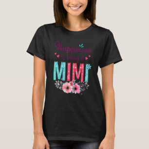 Camiseta A Felicidade É Um Decor Floral Mimi Ever.