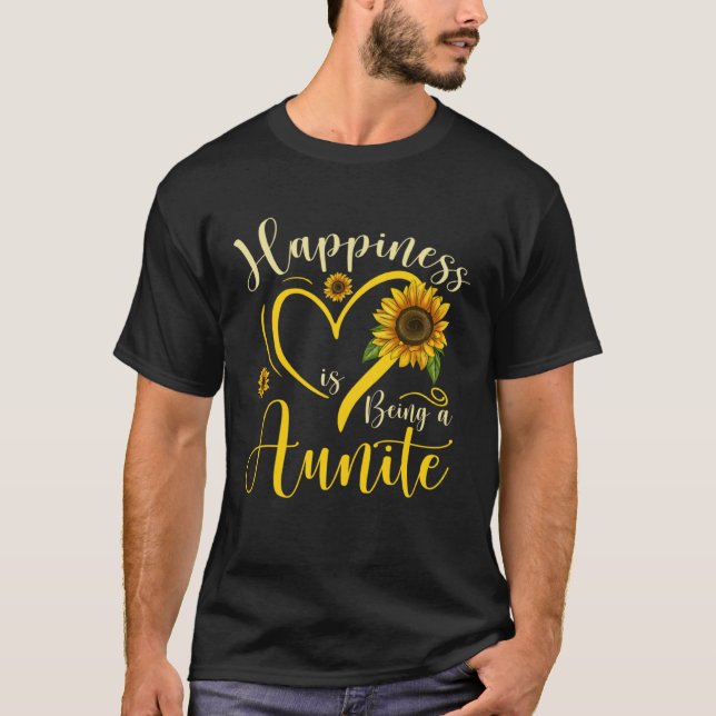 Camiseta A Felicidade É Um Dia de as mães De Girassol Unitá (Frente)