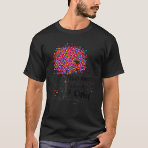 Camiseta A Felicidade É Um Dia de as mães Oma Bonito