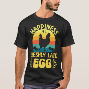 Camiseta A felicidade é um frango de ovo fresco