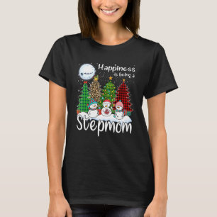 Camiseta A Felicidade É Um Leópar De Árvore De Natal Stepma
