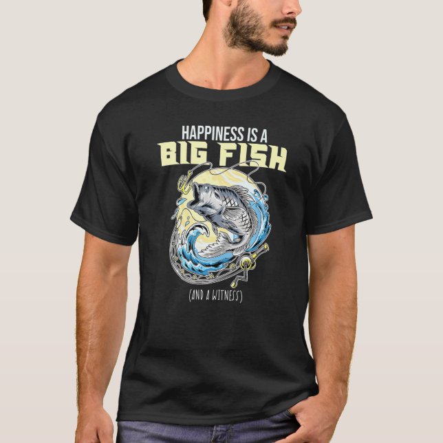 Camiseta A Felicidade É Um Peixe Grande E Uma Testemunha Mo (Frente)