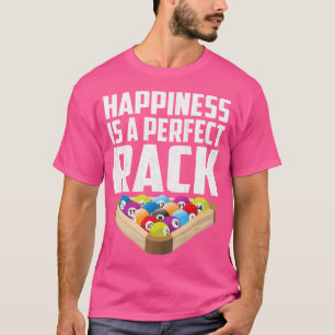 Camiseta A Felicidade É Um Péssimo Prato Engraçado Bilhar