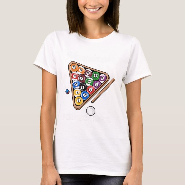Camiseta A Felicidade É Um Rack Perfeito Que Eu Piscina Bil (Frente)