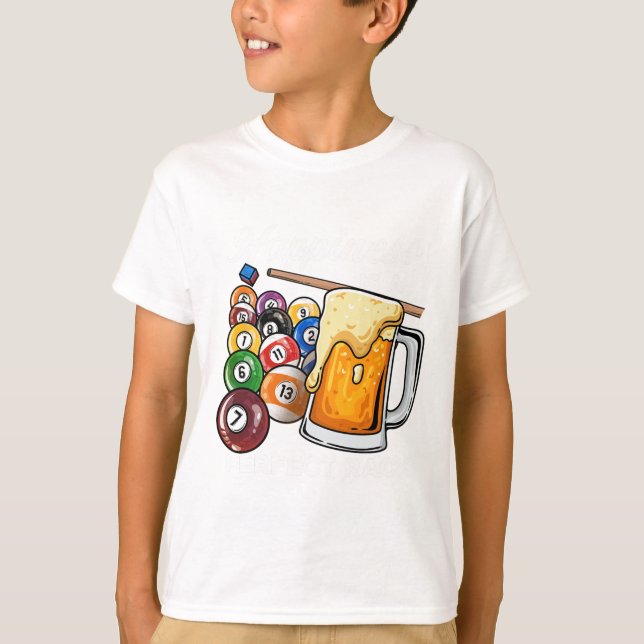 Camiseta A Felicidade É Um Rack Perfeito Que Eu Piscina Bil (Frente)
