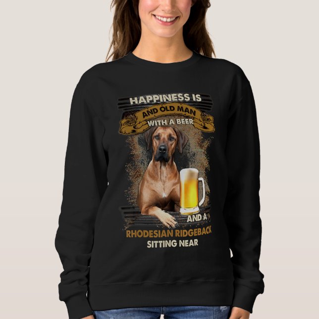 Camiseta A Felicidade É Um Velho Homem Com Um Ridg De Beter (Frente)