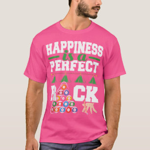 Camiseta A Felicidade É Uma Piscina De Bilhar De Bela Engr