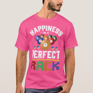 Camiseta A Felicidade É Uma Piscina De Bilhar De Bela Engr